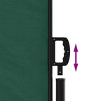 Tenda da Sole Laterale Retrattile Verde Scuro 140x500 cm