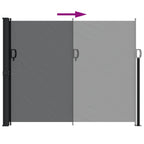 Tenda da Sole Laterale Retrattile Nera 160x500 cm