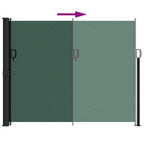 Tenda da Sole Laterale Retrattile Verde Scuro 160x500 cm