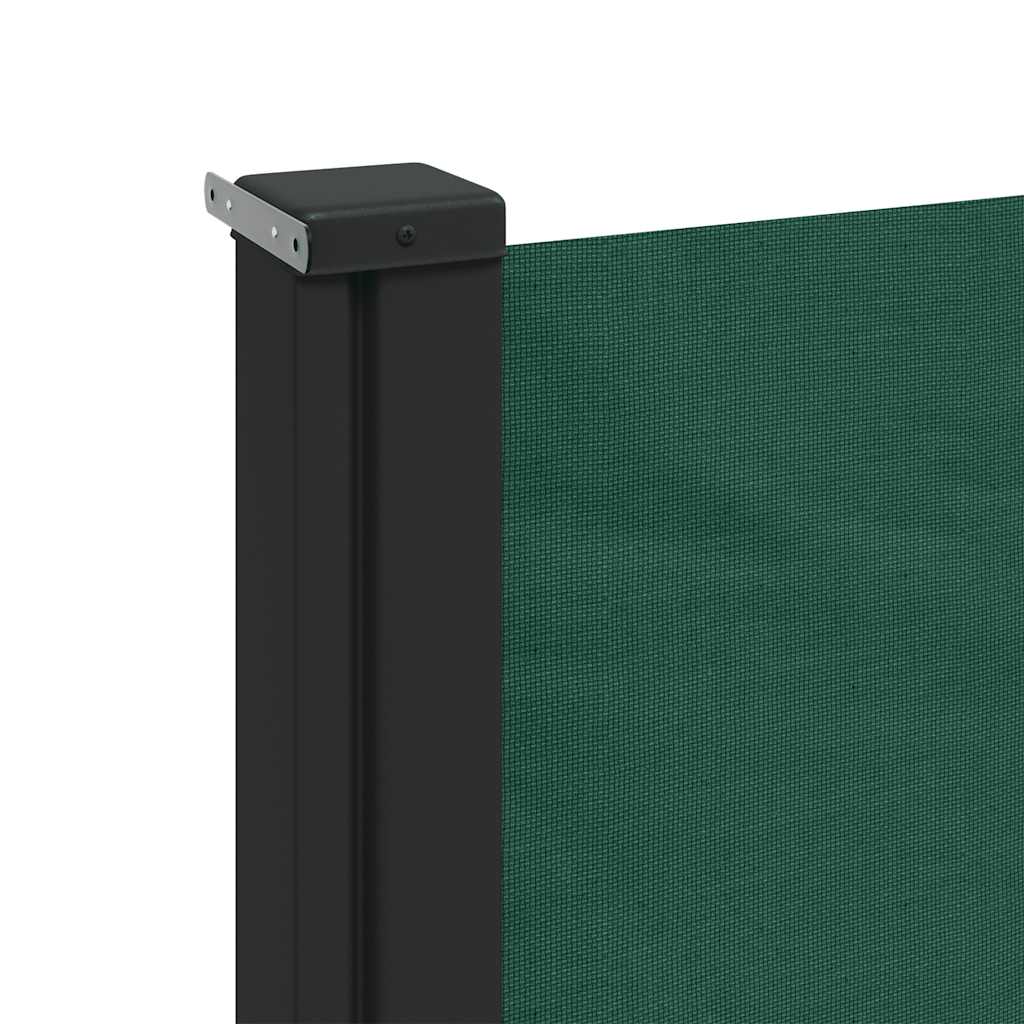 Tenda da Sole Laterale Retrattile Verde Scuro 160x500 cm