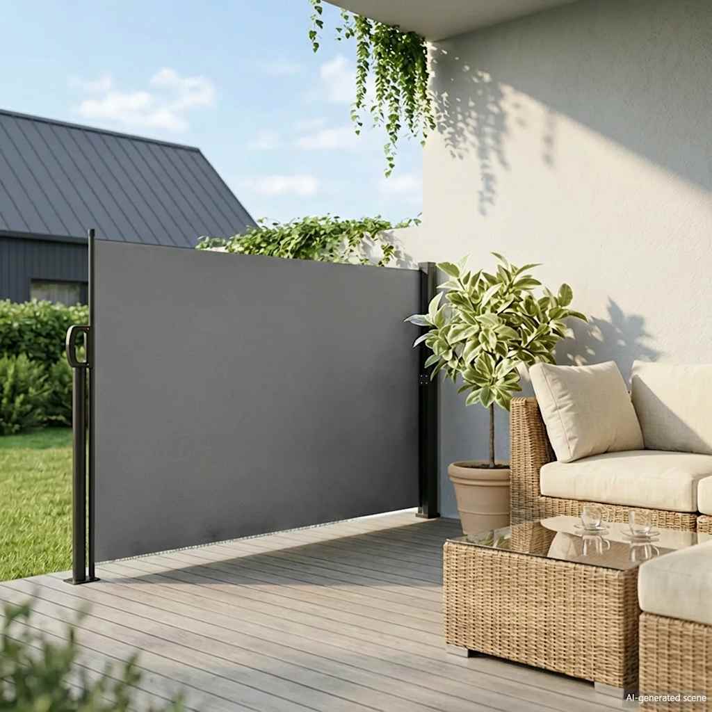 Tenda da Sole Laterale Retrattile Antracite 160x500 cm