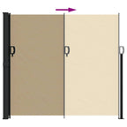 Tenda da Sole Laterale Retrattile Beige 180x500 cm