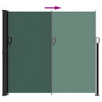 Tenda da Sole Laterale Retrattile Verde Scuro 180x500 cm