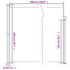 Tenda da Sole Laterale Retrattile Verde Scuro 200x500 cm