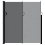 Tenda da Sole Laterale Retrattile Nera 220x500 cm