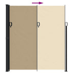 Tenda da Sole Laterale Retrattile Beige 220x500 cm