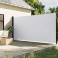 Tenda da Sole Laterale Retrattile Bianco 220x500 cm