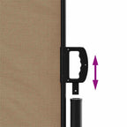 Tenda da Sole Laterale Retrattile Tortora 220x500 cm