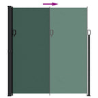 Tenda da Sole Laterale Retrattile Verde Scuro 220x500 cm