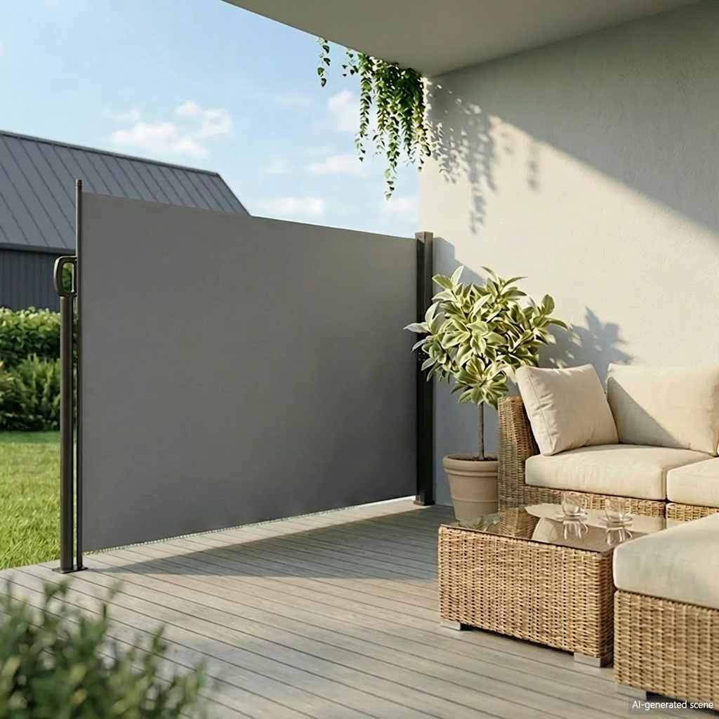 Tenda da Sole Laterale Retrattile Antracite 220x500 cm