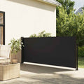 Tenda da Sole Laterale Retrattile Nera 120x600 cm