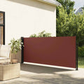 Tenda da Sole Laterale Retrattile Marrone 120x600 cm