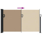 Tenda da Sole Laterale Retrattile Tortora 120x600 cm