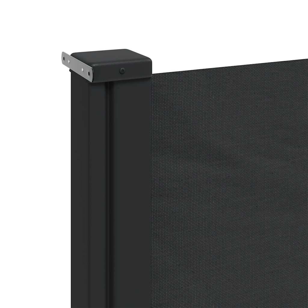 Tenda da Sole Laterale Retrattile Nera 140x600 cm