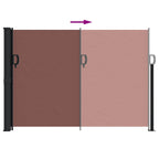Tenda da Sole Laterale Retrattile Marrone 140x600 cm