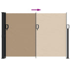 Tenda da Sole Laterale Retrattile Tortora 140x600 cm