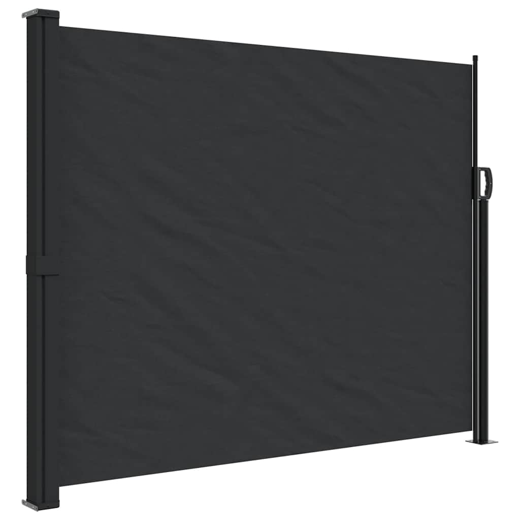 Tenda da Sole Laterale Retrattile Nera 160x600 cm