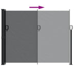 Tenda da Sole Laterale Retrattile Nera 160x600 cm
