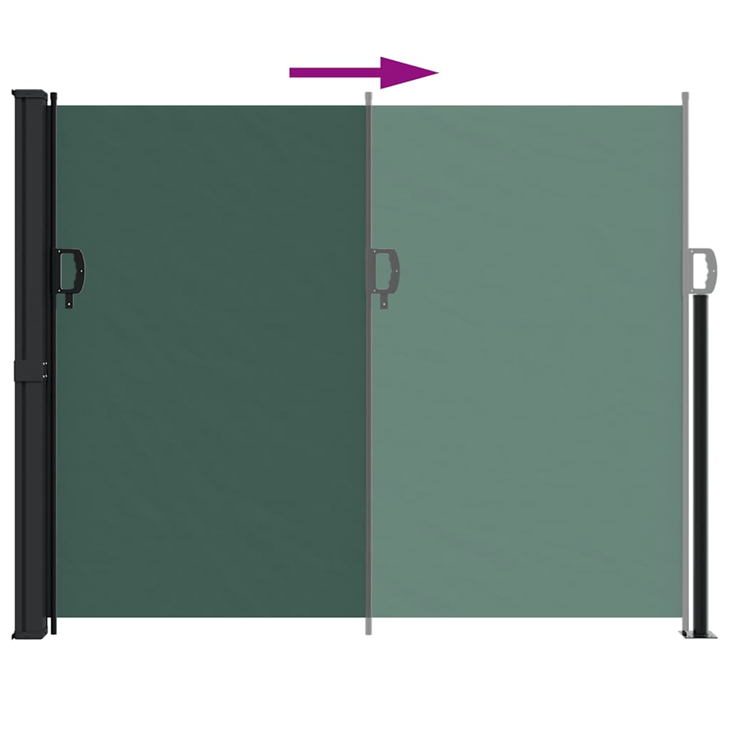 Tenda da Sole Laterale Retrattile Verde Scuro 160x600 cm