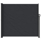 Tenda da Sole Laterale Retrattile Nera 180x600 cm