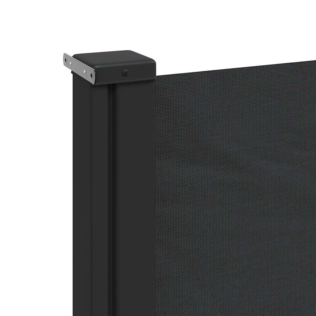 Tenda da Sole Laterale Retrattile Nera 180x600 cm