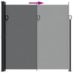 Tenda da Sole Laterale Retrattile Nera 200x600 cm