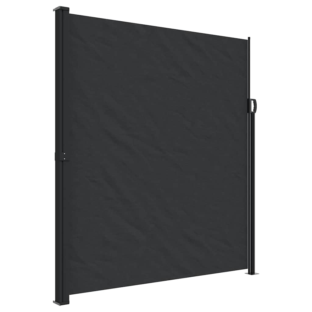 Tenda da Sole Laterale Retrattile Nera 220x600 cm
