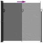 Tenda da Sole Laterale Retrattile Nera 220x600 cm
