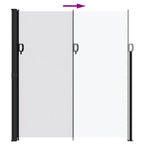 Tenda da Sole Laterale Retrattile Bianco 220x600 cm