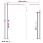 Tenda da Sole Laterale Retrattile Bianco 220x600 cm