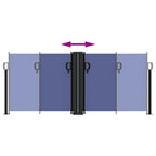 Tenda da Sole Laterale Retrattile Blu 100x600 cm