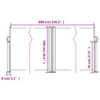 Tenda da Sole Laterale Retrattile Blu 100x600 cm