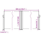 Tenda da Sole Laterale Retrattile Antracite 100x600 cm