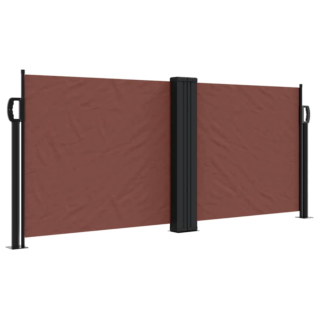 Tenda da Sole Laterale Retrattile Marrone 100x600 cm