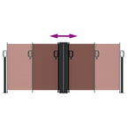 Tenda da Sole Laterale Retrattile Marrone 100x600 cm