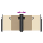 Tenda da Sole Laterale Retrattile Beige 100x600 cm
