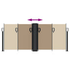 Tenda da Sole Laterale Retrattile Tortora 100x600 cm