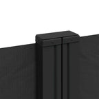 Tenda da Sole Laterale Retrattile Nera 120x600 cm