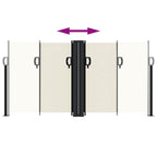 Tenda da Sole Laterale Retrattile Crema 120x600 cm
