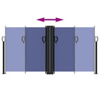 Tenda da Sole Laterale Retrattile Blu 120x600 cm