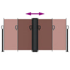 Tenda da Sole Laterale Retrattile Marrone 120x600 cm