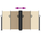 Tenda da Sole Laterale Retrattile Beige 120x600 cm