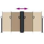 Tenda da Sole Laterale Retrattile Tortora 120x600 cm