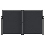 Tenda da Sole Laterale Retrattile Nera 140x600 cm