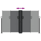 Tenda da Sole Laterale Retrattile Nera 140x600 cm