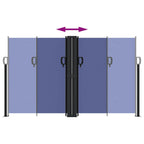 Tenda da Sole Laterale Retrattile Blu 140x600 cm