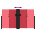 Tenda da Sole Laterale Retrattile Rossa 140x600 cm