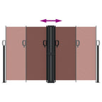 Tenda da Sole Laterale Retrattile Marrone 140x600 cm