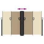 Tenda da Sole Laterale Retrattile Beige 140x600 cm