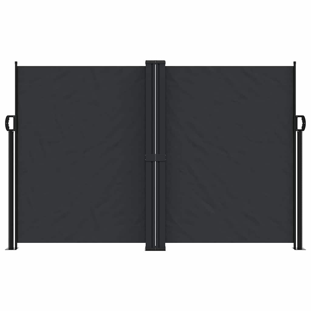 Tenda da Sole Laterale Retrattile Nera 160x600 cm